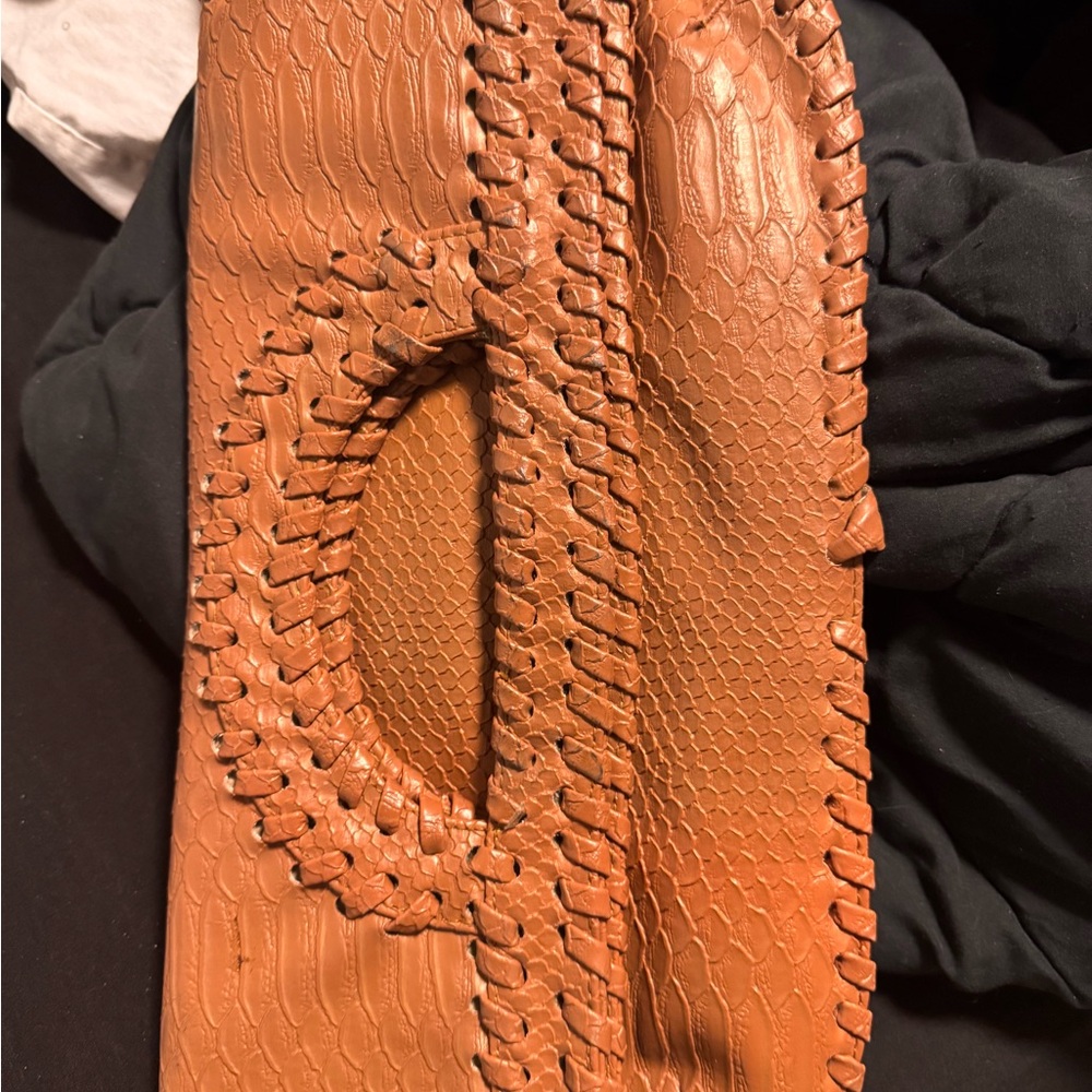 Orange Textured Clutch
